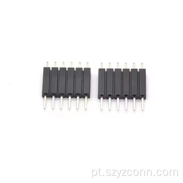 Linha única de cabeçalho de pino de 2,54 mm reta
